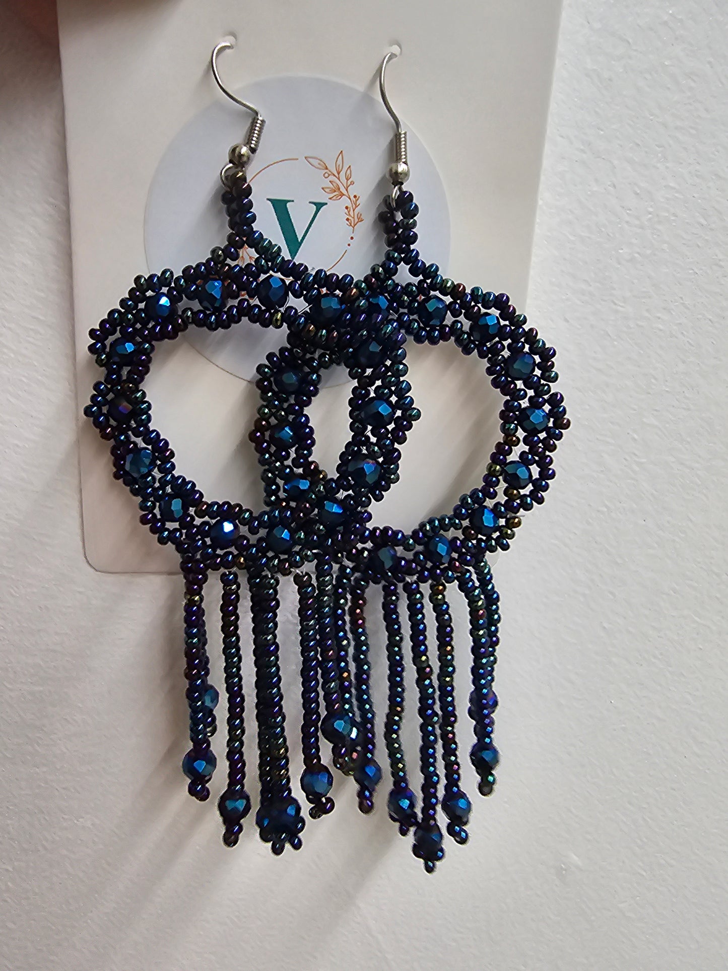 BlueB earrings beads dangle