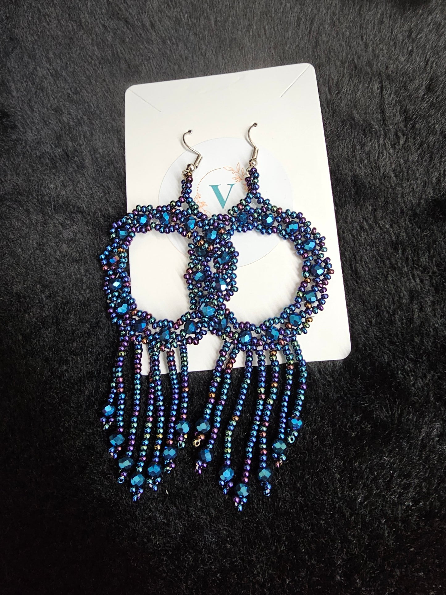 BlueB earrings beads dangle