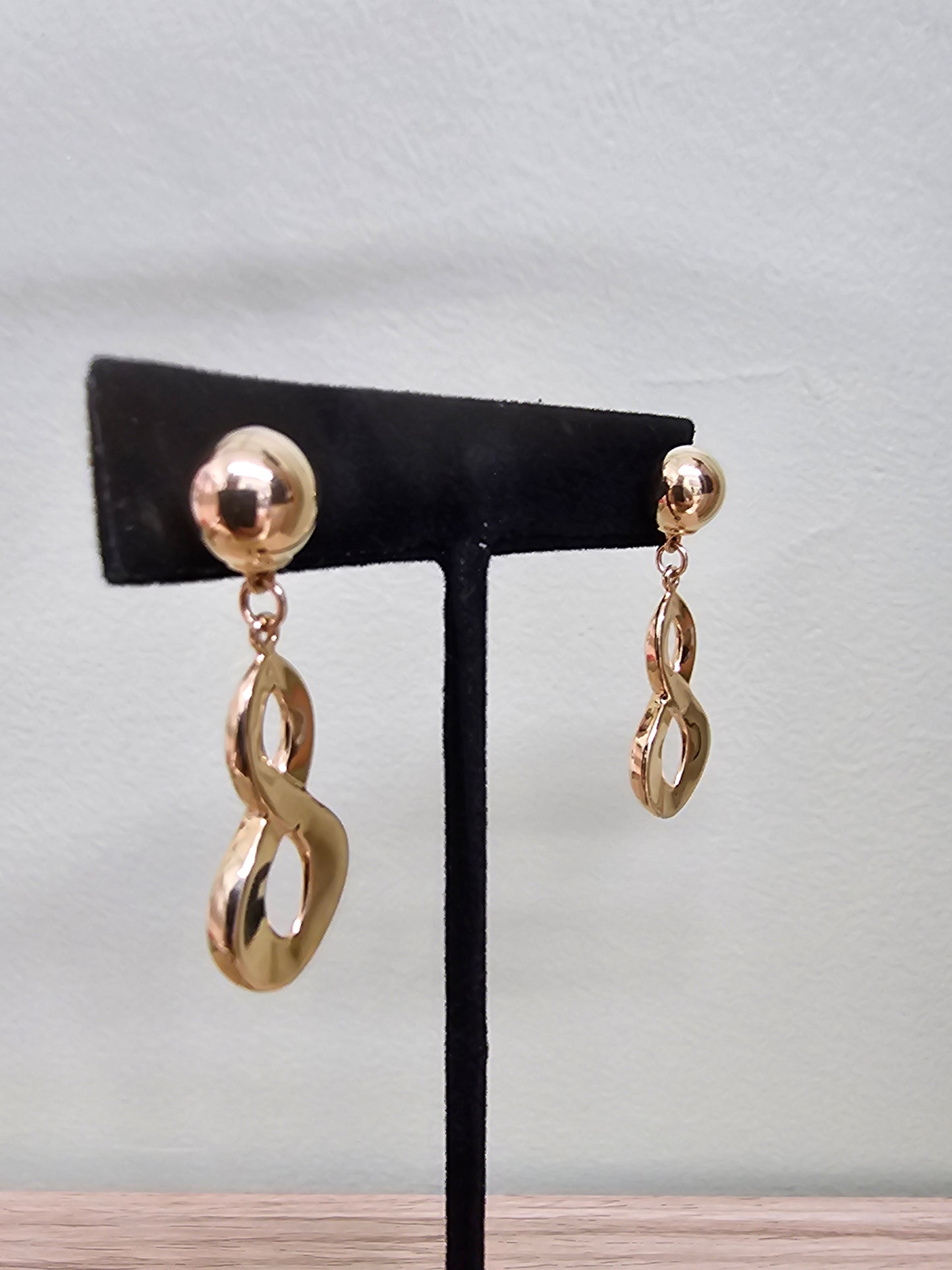 14k Gold Infinity Earrings 8 #21