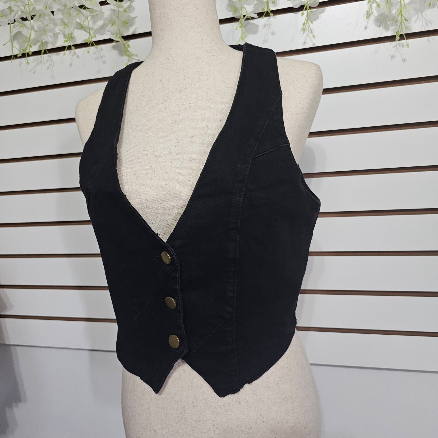 Black county vest Denim #D1