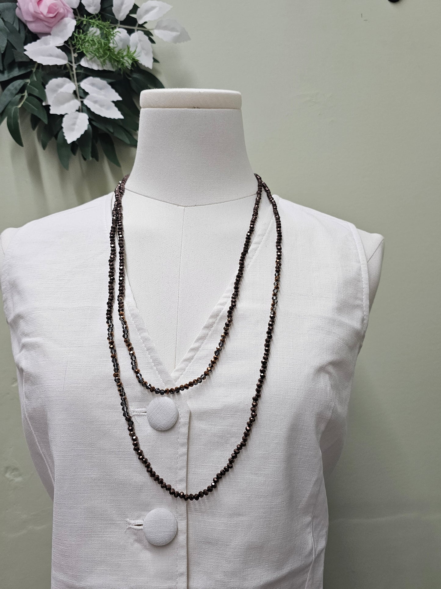 Double brown necklace