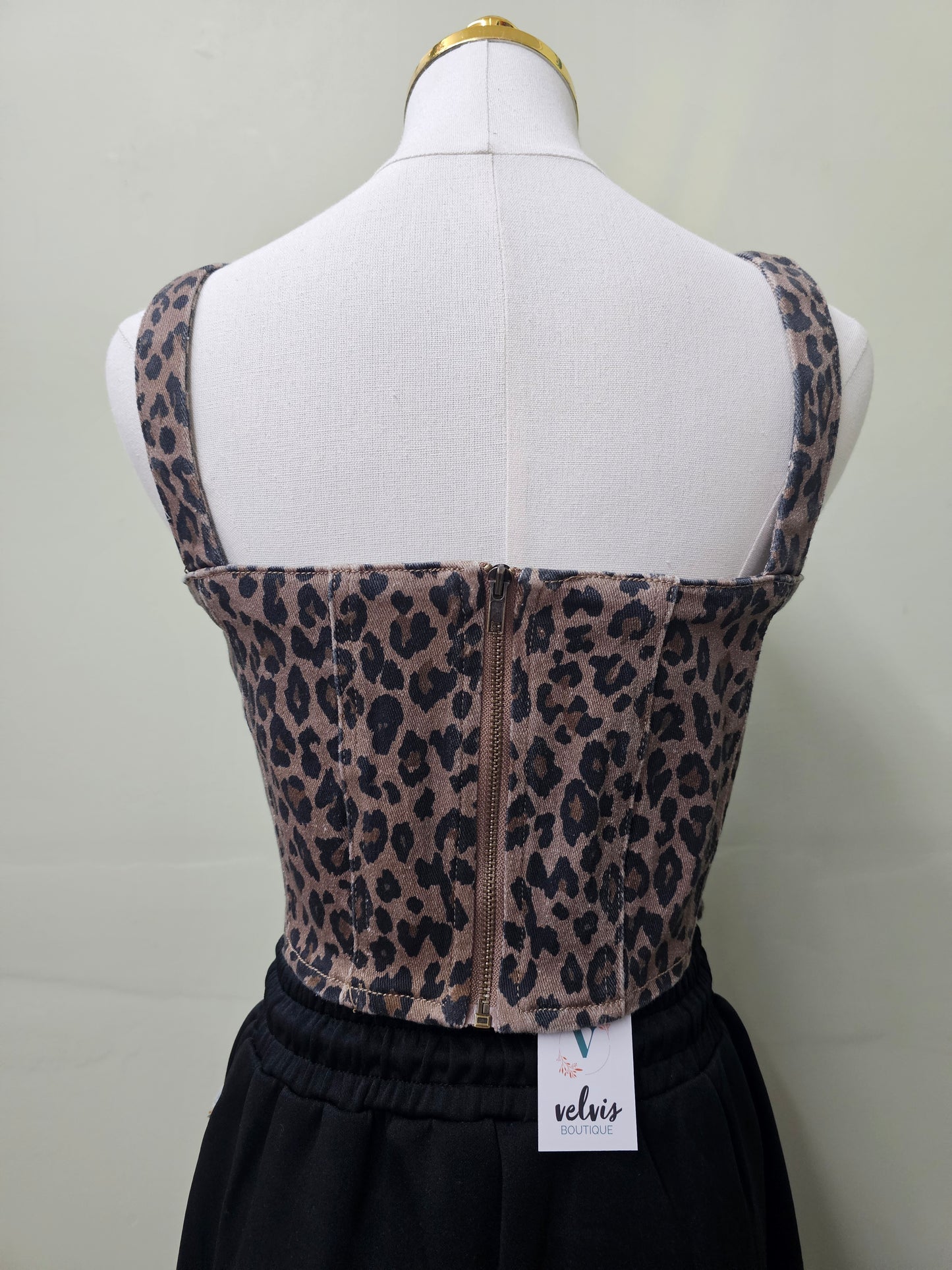 Siena animal print Denim Women Top