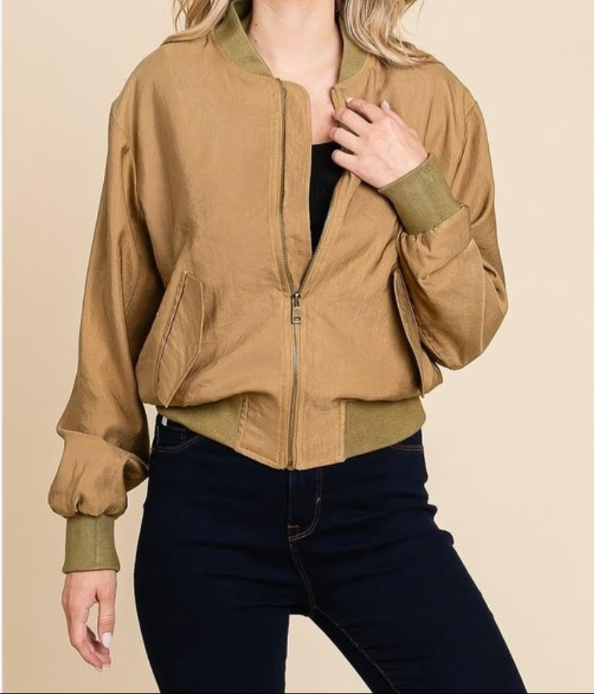 Jacket Gold Bomber Zip. #1
