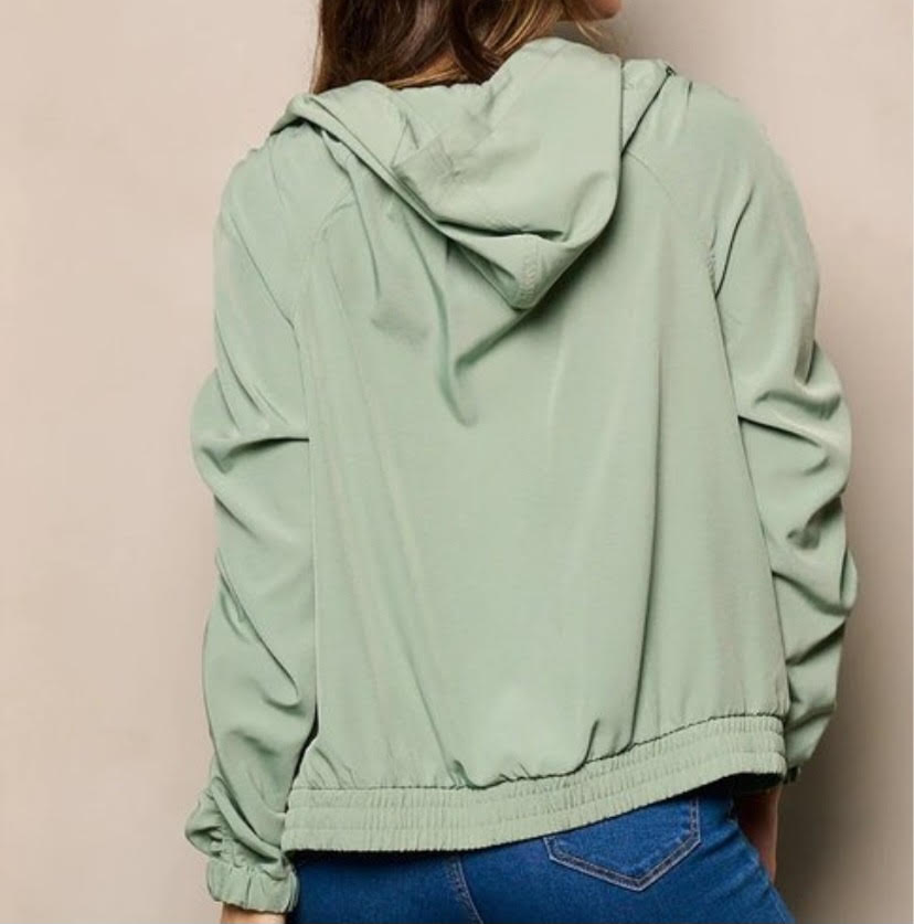 Sage Green Hooded Jacket #1