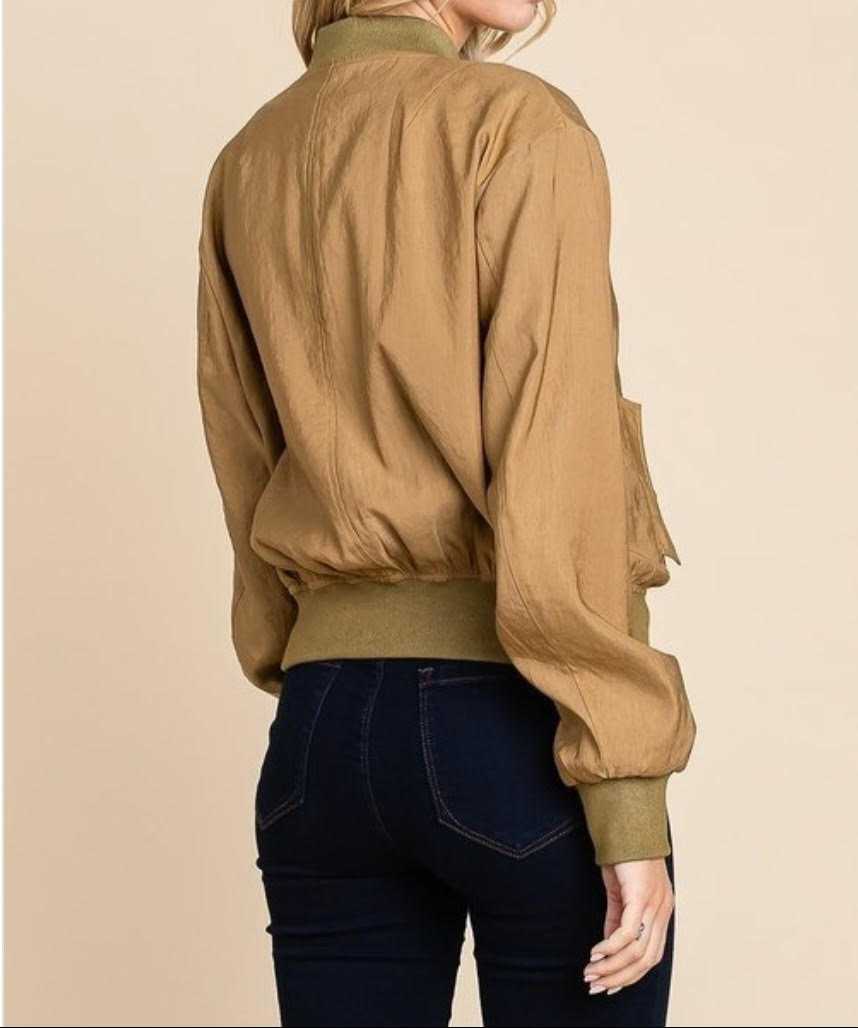 Jacket Gold Bomber Zip. #1