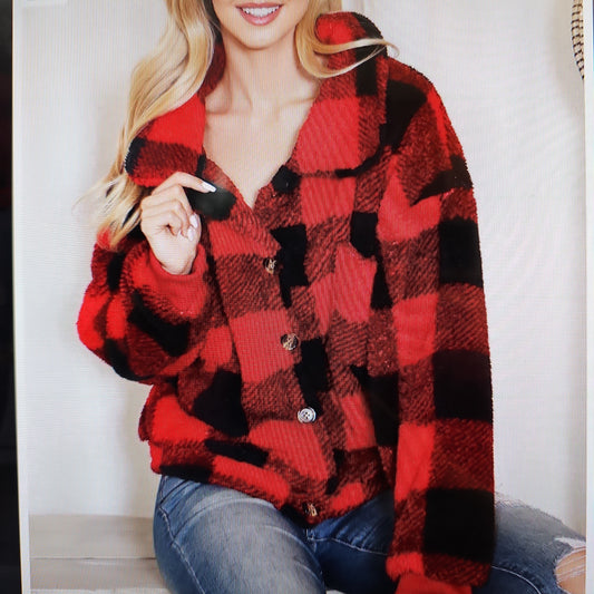 Verak Jacket Plaid Red