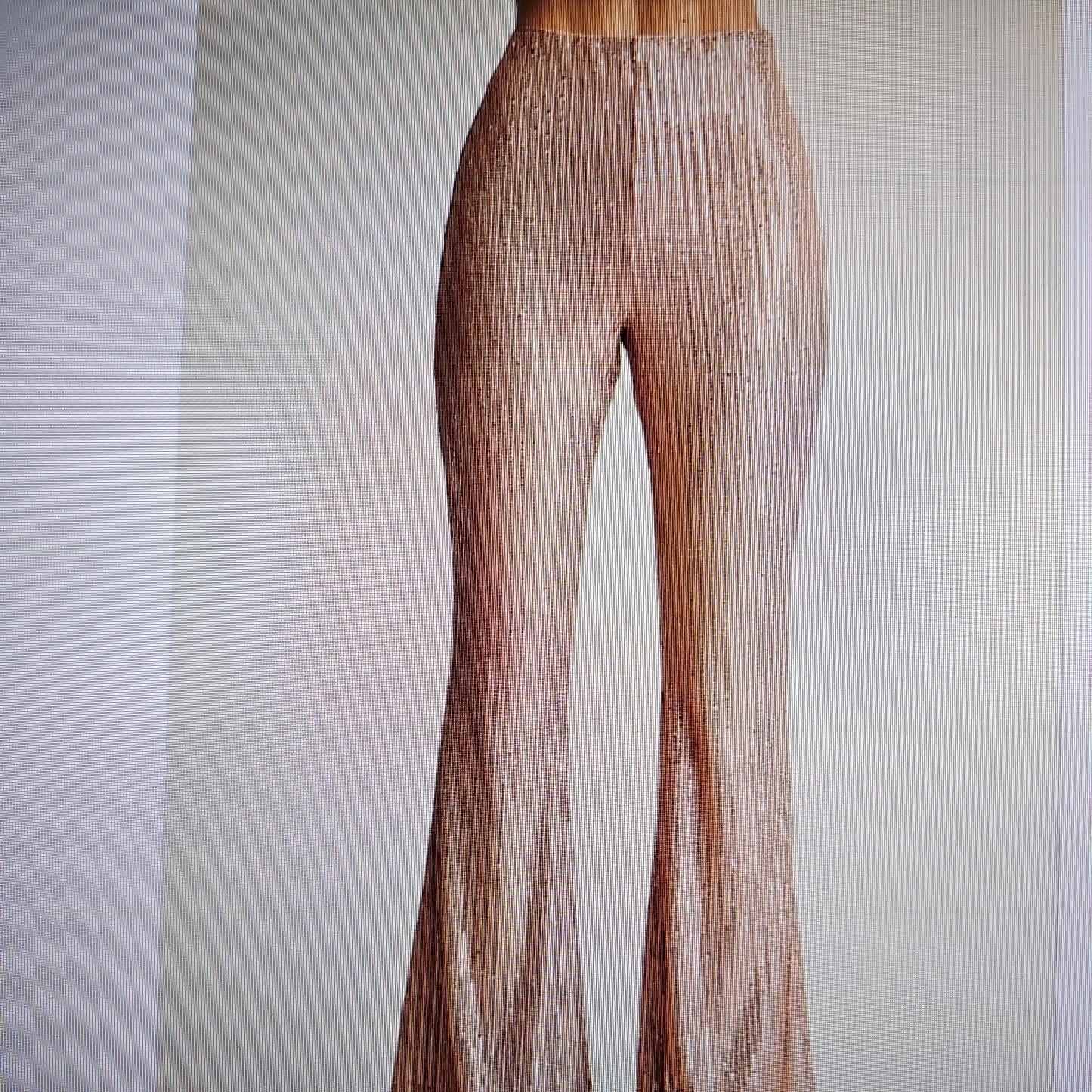 Pants  Sequin Flared Pants Rose Gold #2