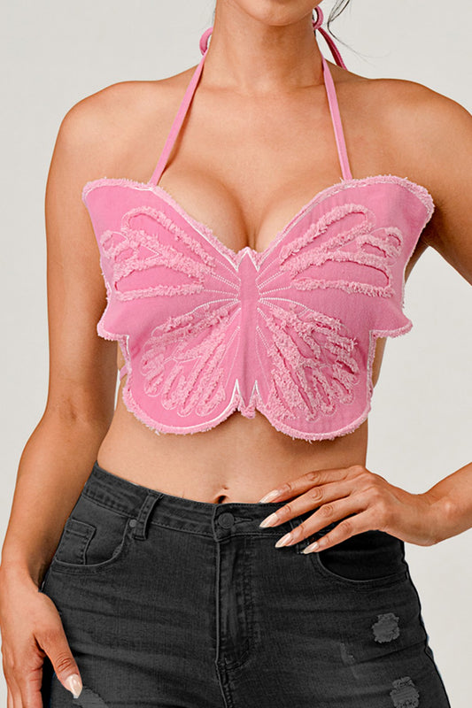 Denim Butterfly Top ./  Mariposa Top