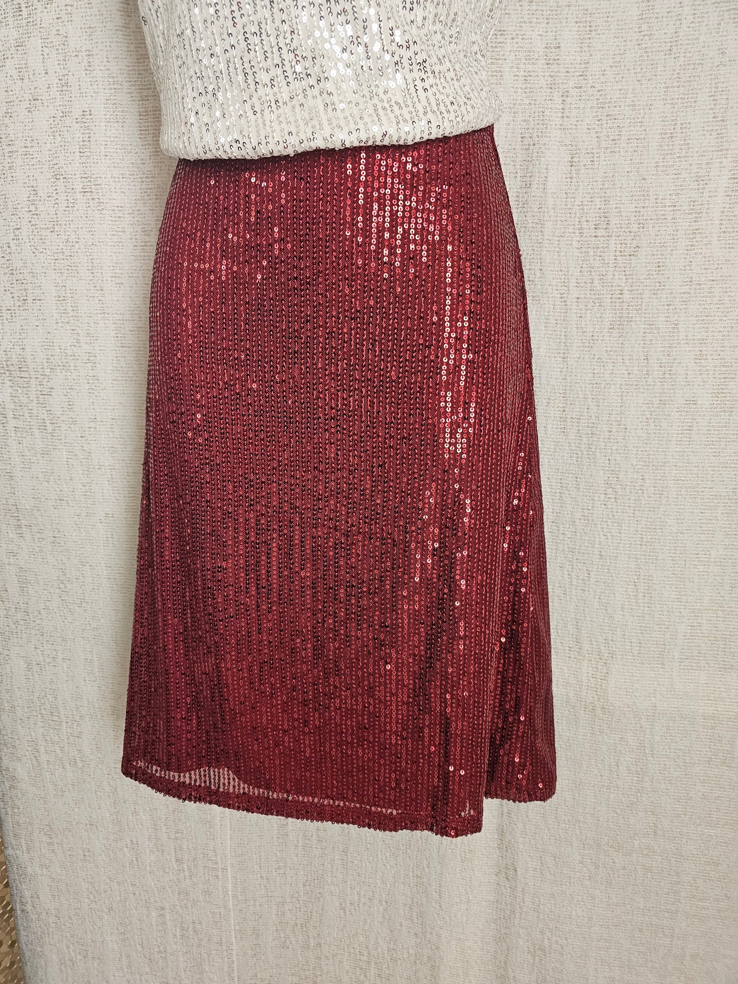 Red Skirts Sequin/ Falda de lentejuelas #B