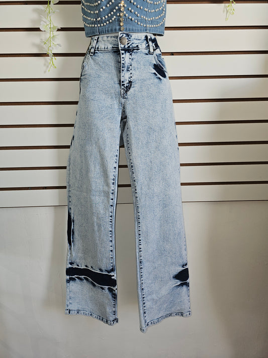 Janeth Jeans Junior Mid Rise wide leg