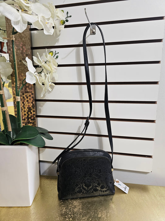 Hadley flower printed purse black