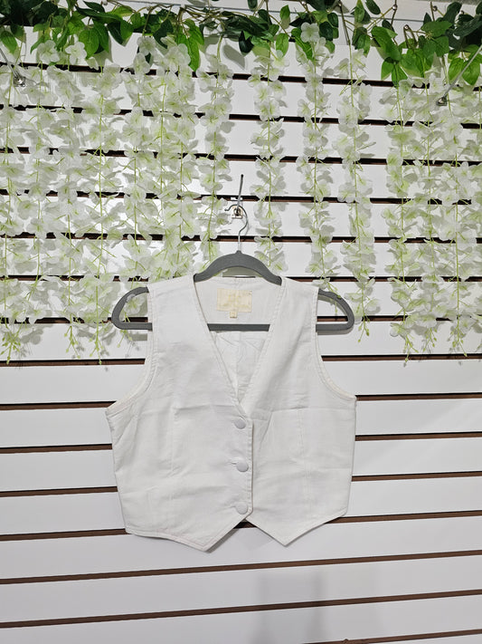 Vest blouse white #2