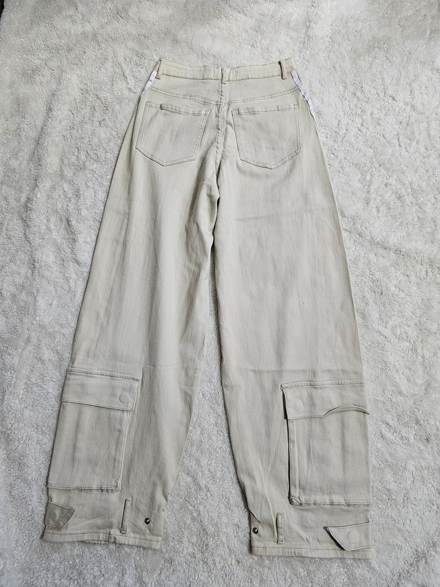 Danna Denim Cargo jeans beige #3