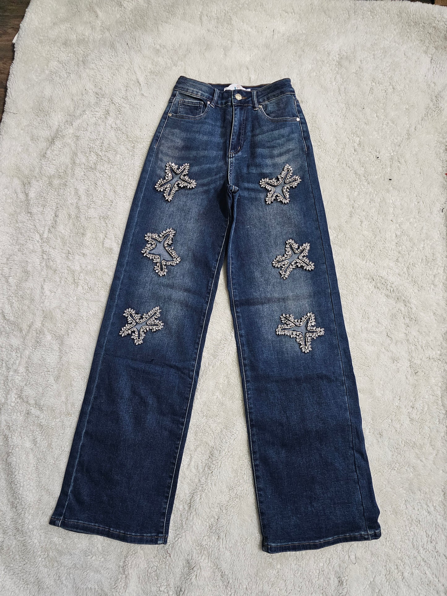 Brenda Denim Jeans Rhinestone #*