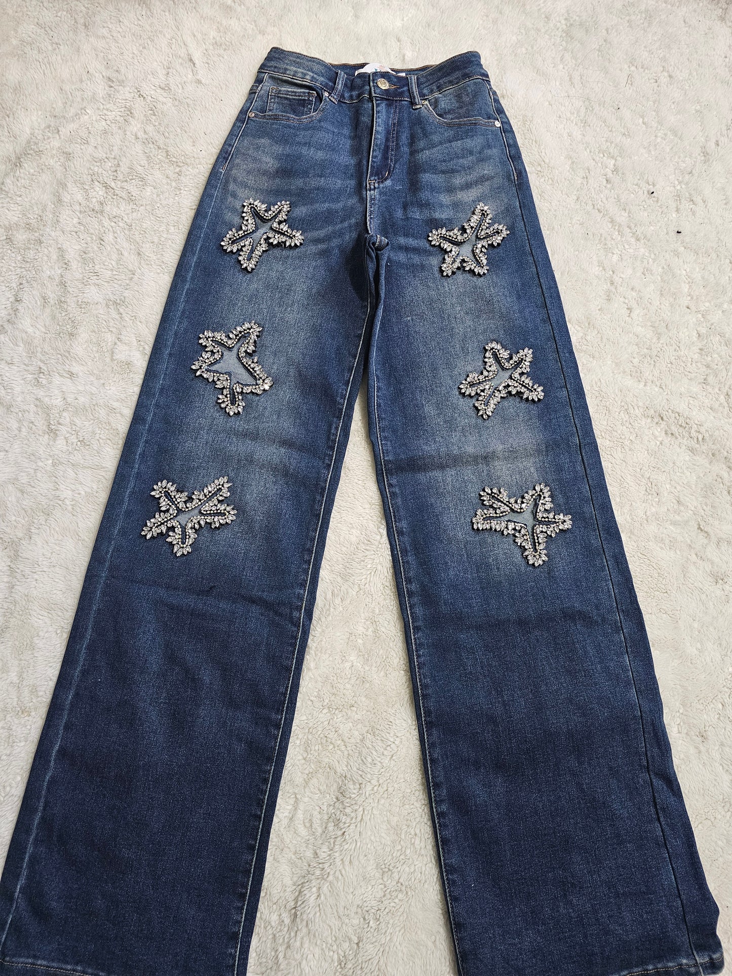 Brenda Denim Jeans Rhinestone #*