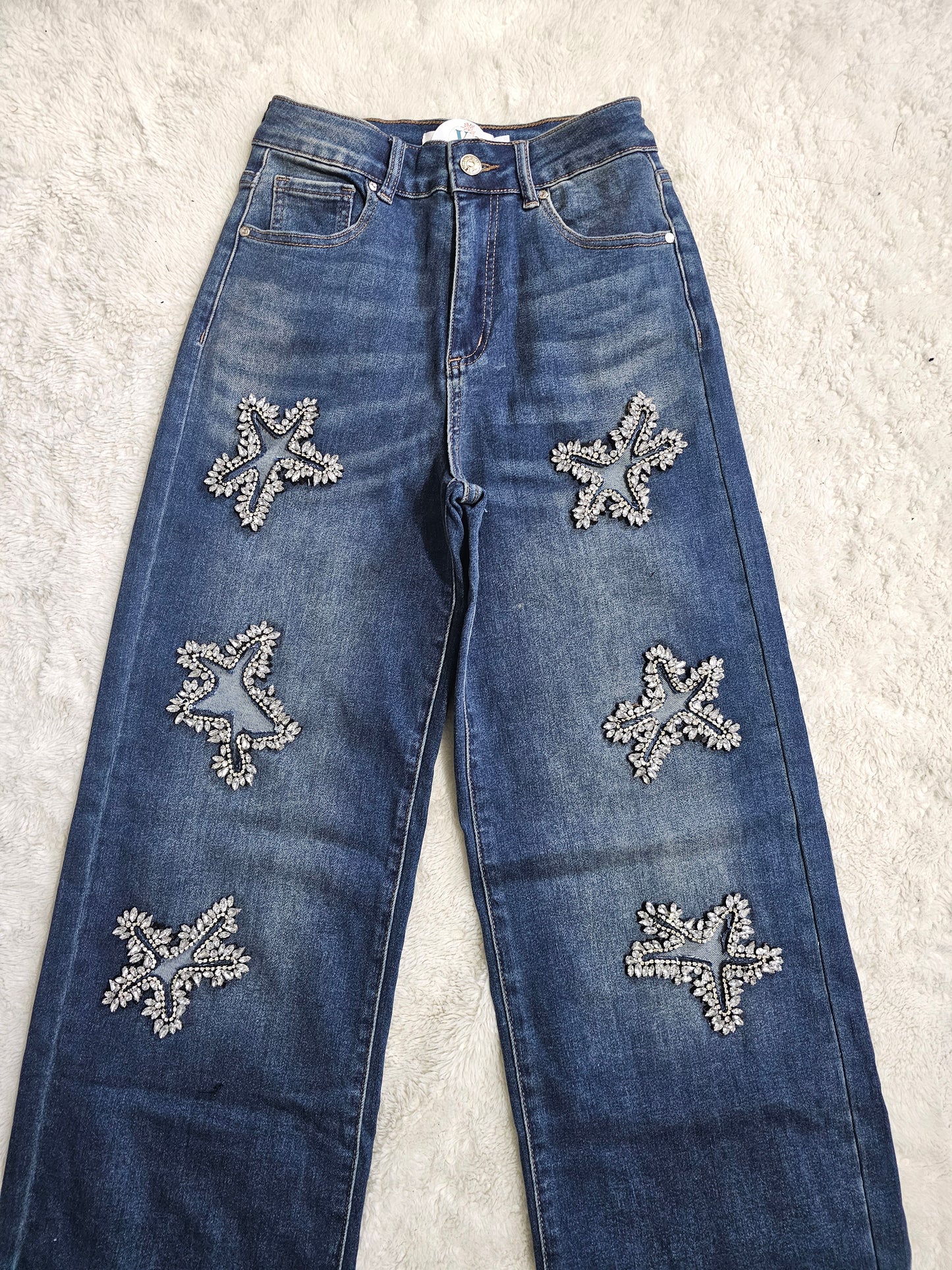 Brenda Denim Jeans Rhinestone #*