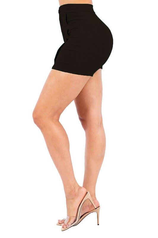 SOL WOMEN SHORTS BLACK STRECHING
