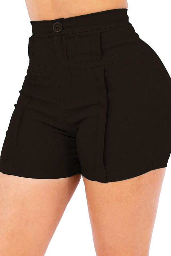SOL WOMEN SHORTS BLACK STRECHING