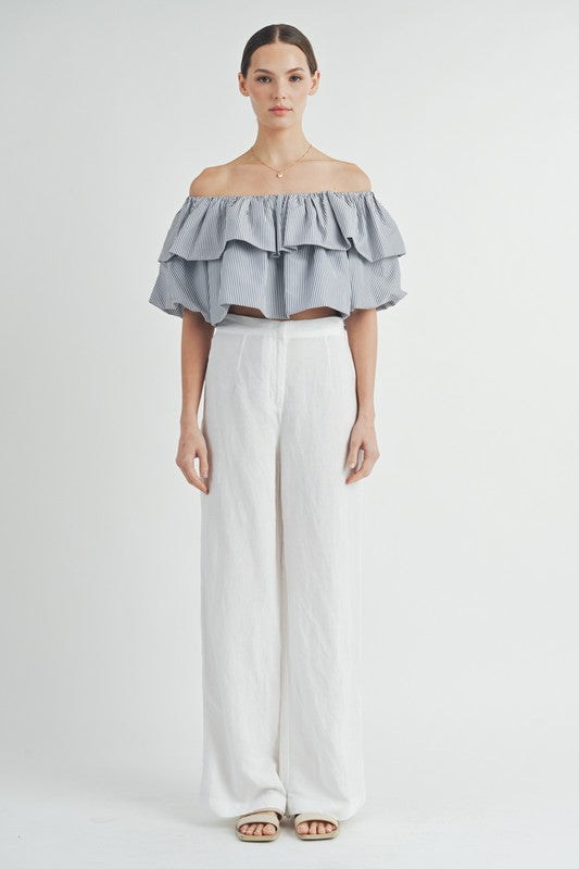 Sara  Off-The-Shoulder Bubble Top