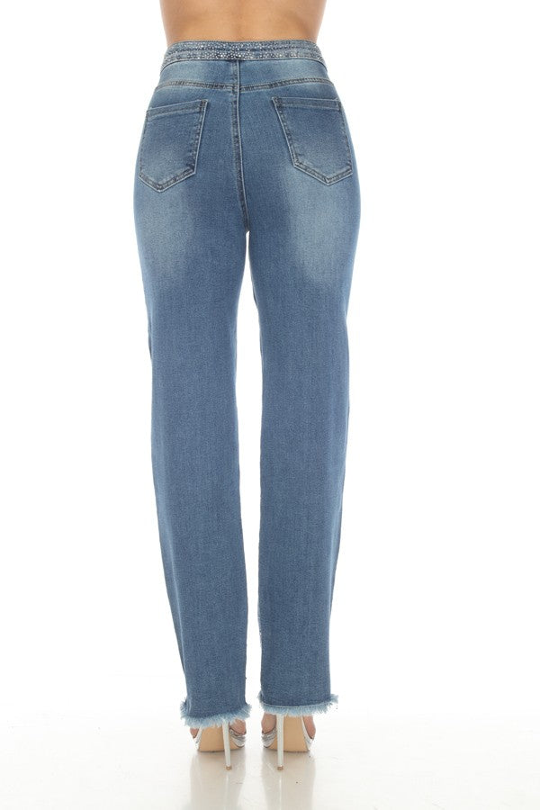 Emma Jeans Embellished Straight cut