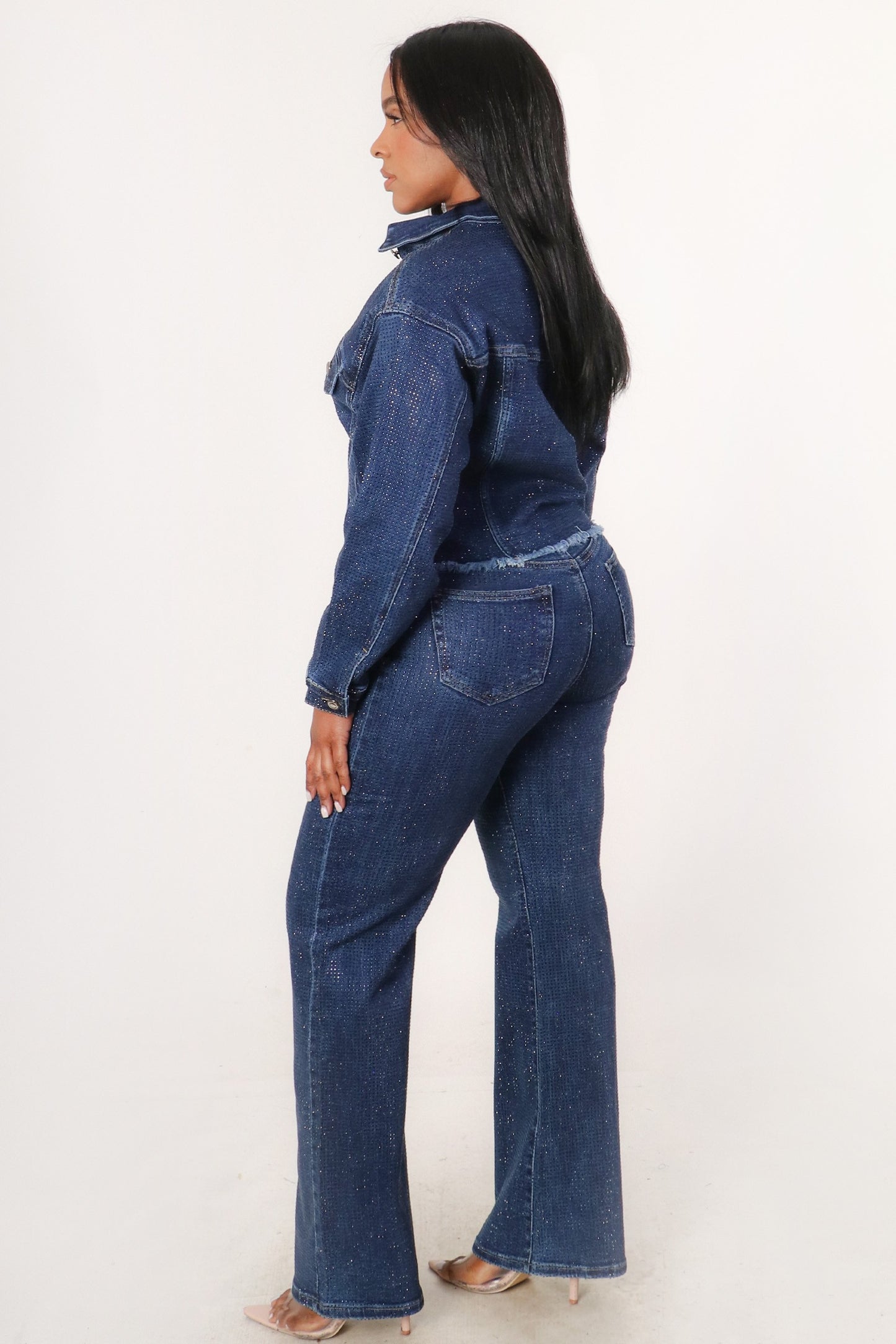 Brendaly Bedazzled Rhinestone Black Pants