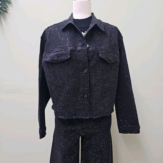 Brittany Black Rhinestone Jacket