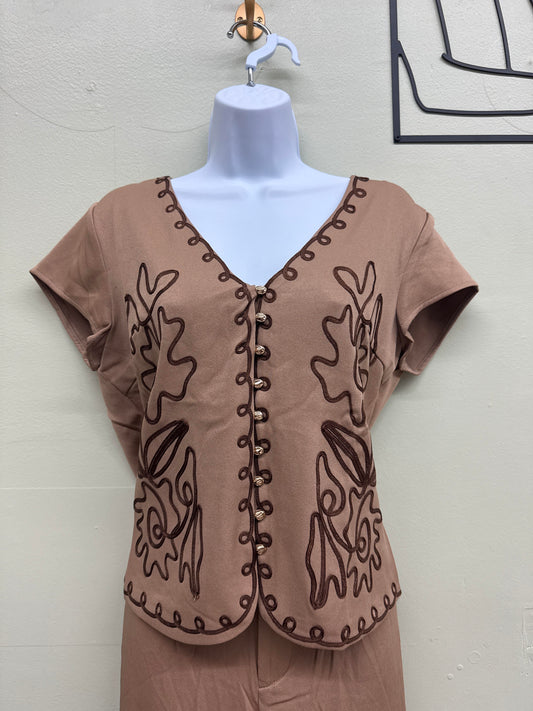 Brown Woven Top