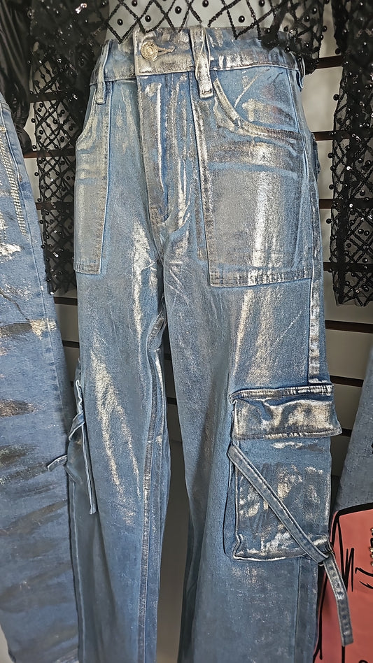 Cargo Silver Jeans