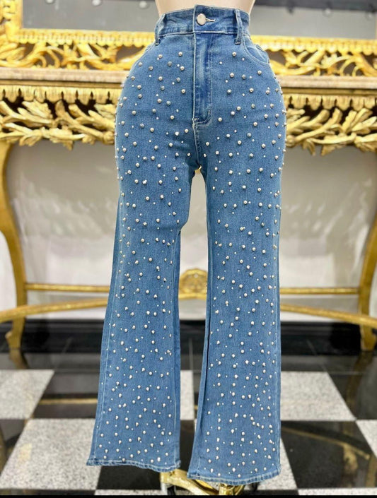Elsa silver stones Jeans