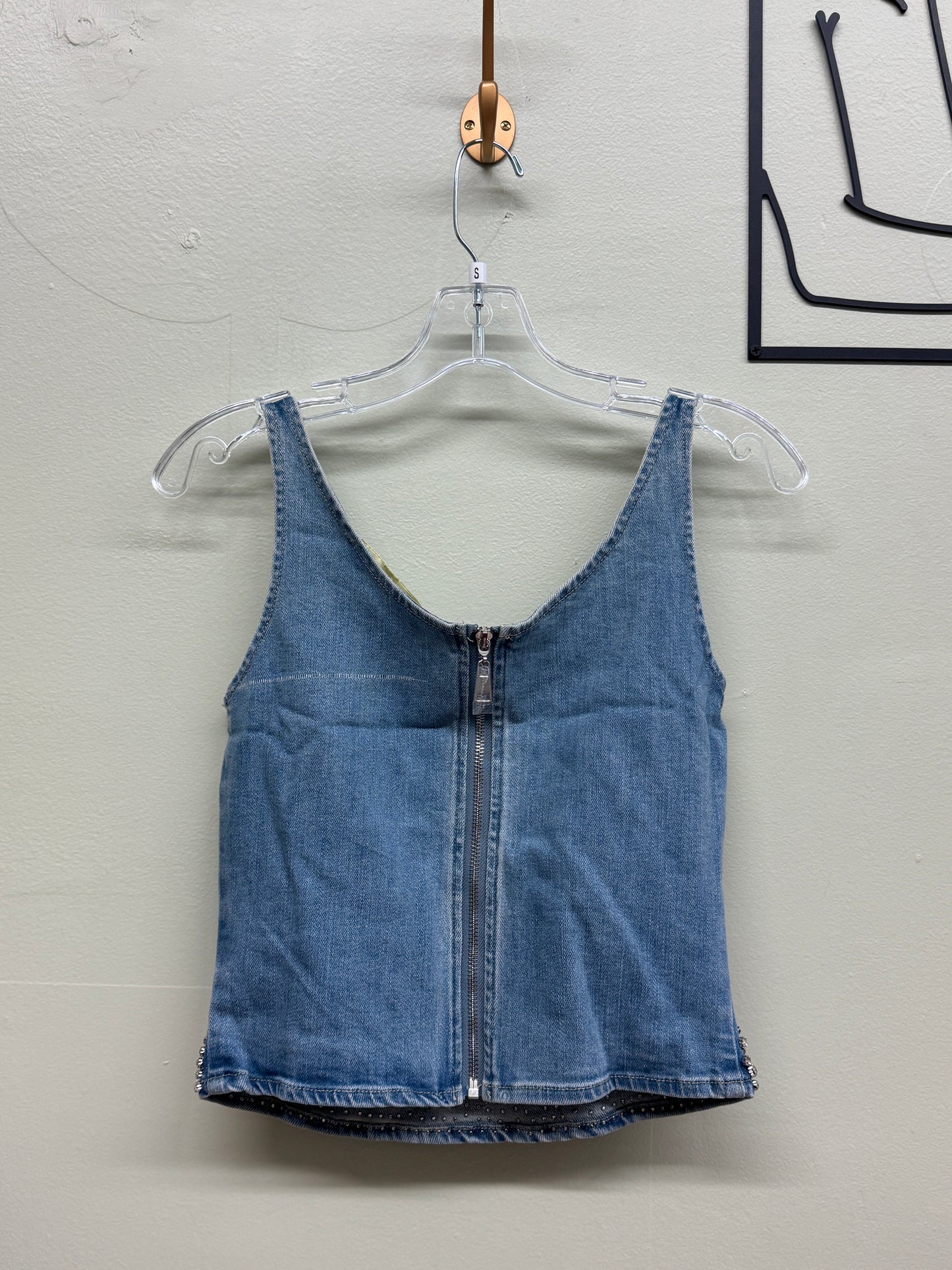 Layla Denim women top with Rhinestone