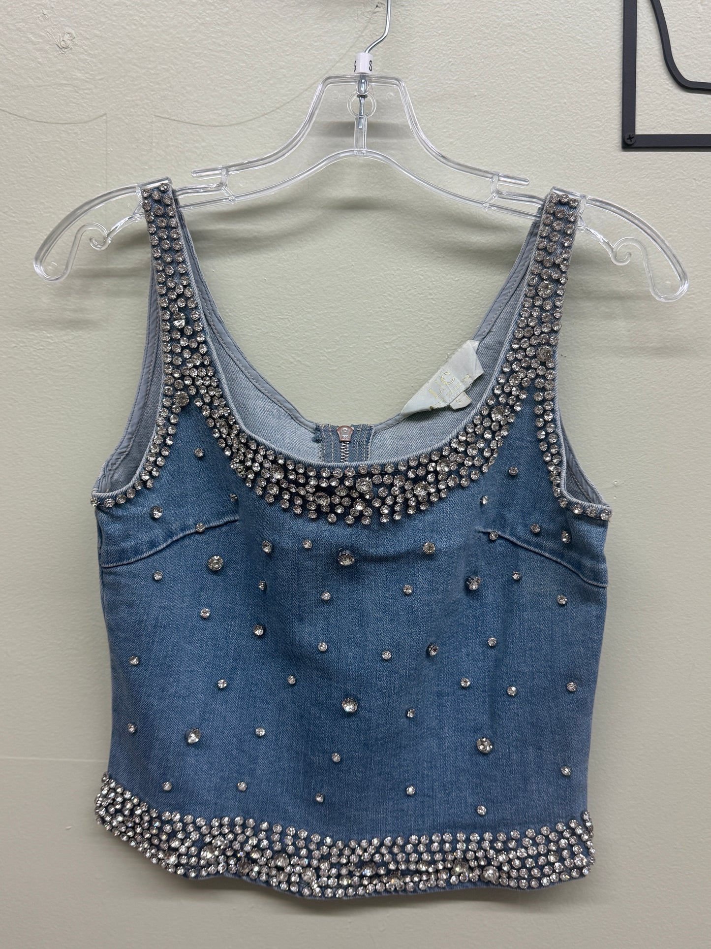 Layla Denim women top with Rhinestone