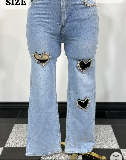 Bigger Heart jeans plus #T