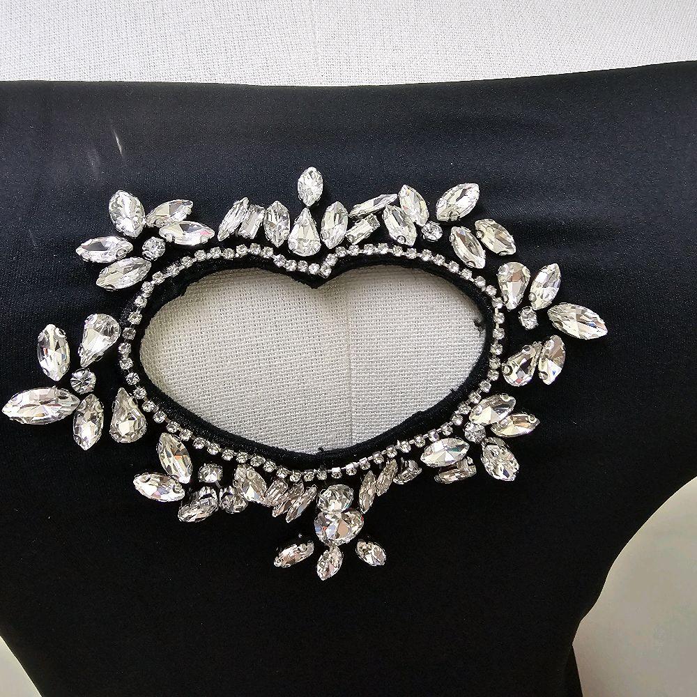Camilla  rhinestones heart women Top strapless