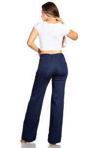 SOE High rise super dark blue wide leg jean 838# 15