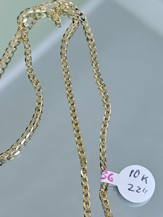 10k Gold chain 22in #35 #36