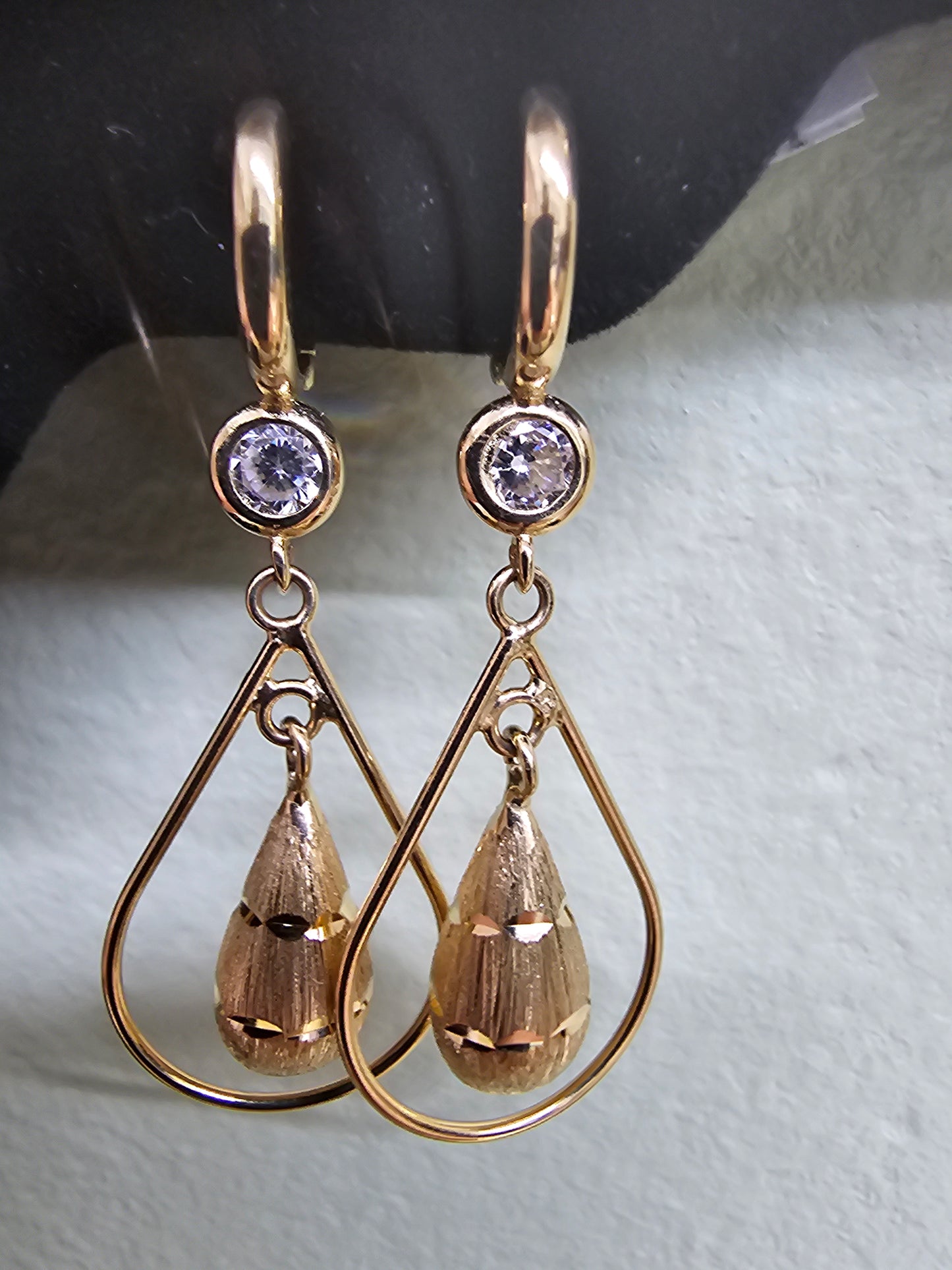 14k Gold water drop earrings #20