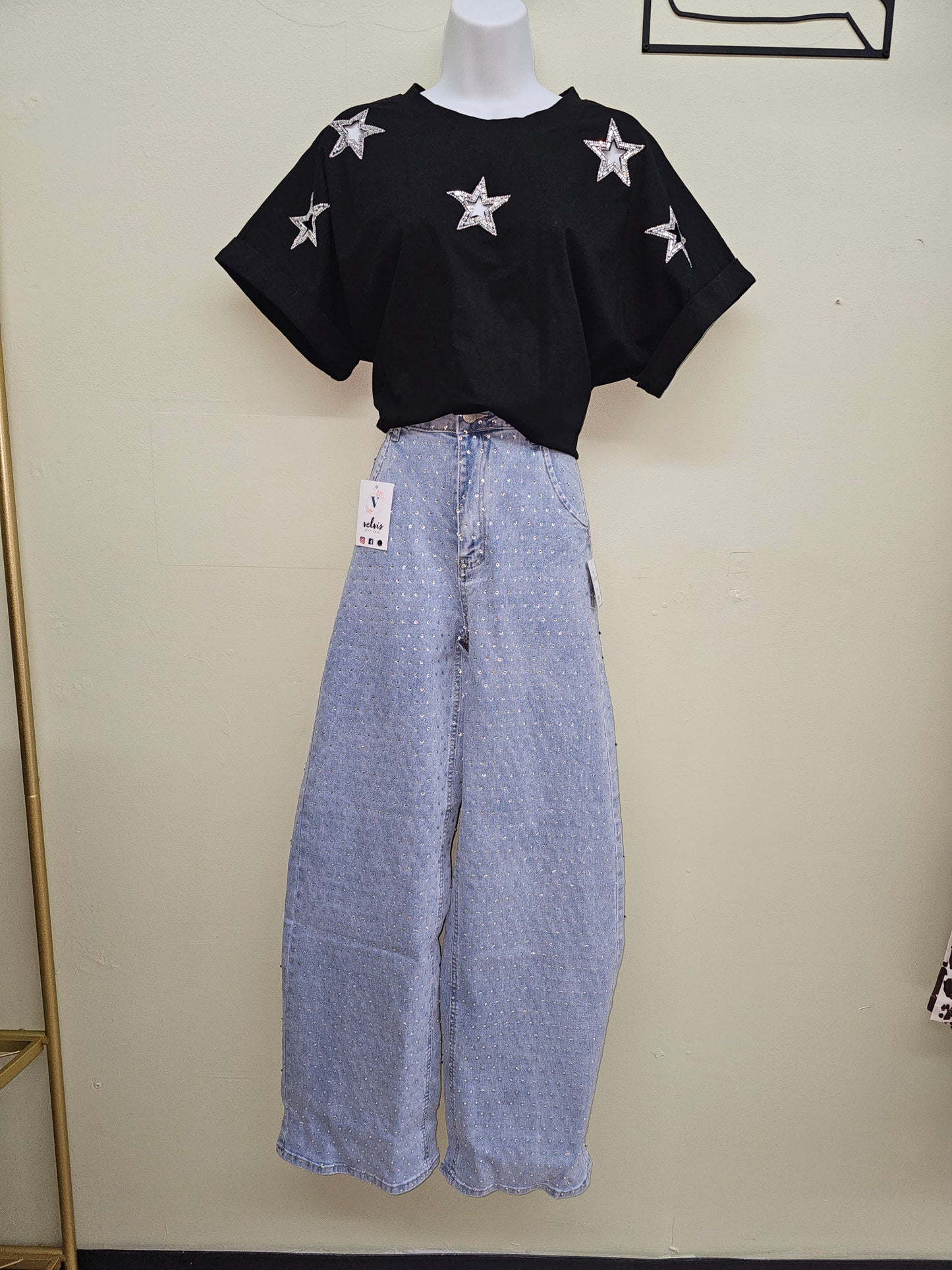 T-shirt Black star plus #T