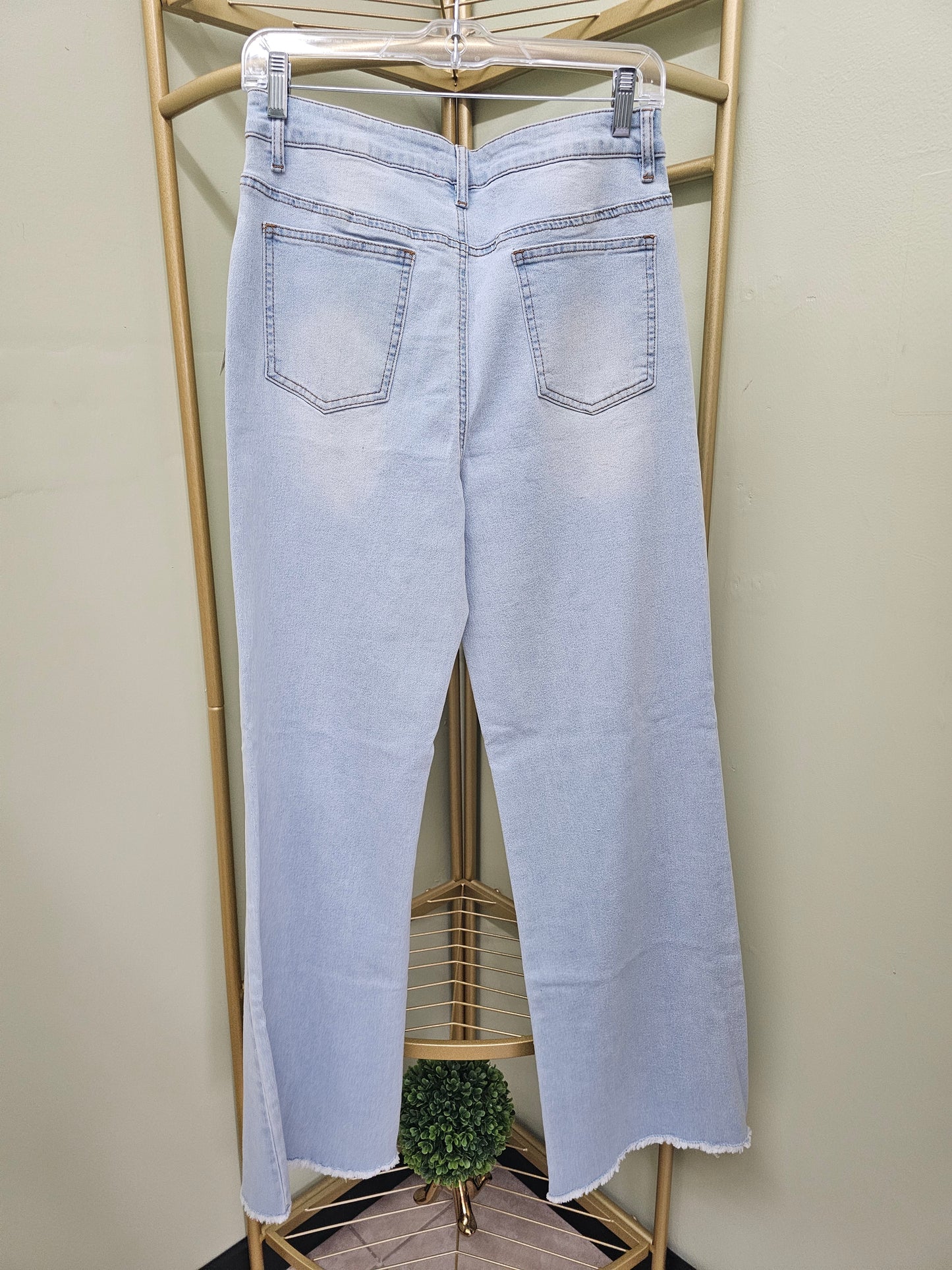 CIELO DENIM JEANS WITH EMBROIDERED
