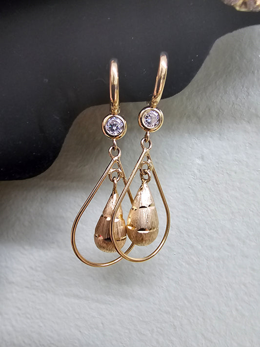 14k Gold water drop earrings #20