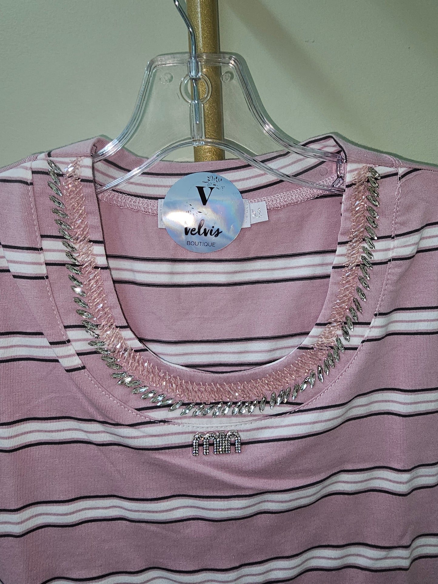 Pink T-shirt Rhinestone min.#T