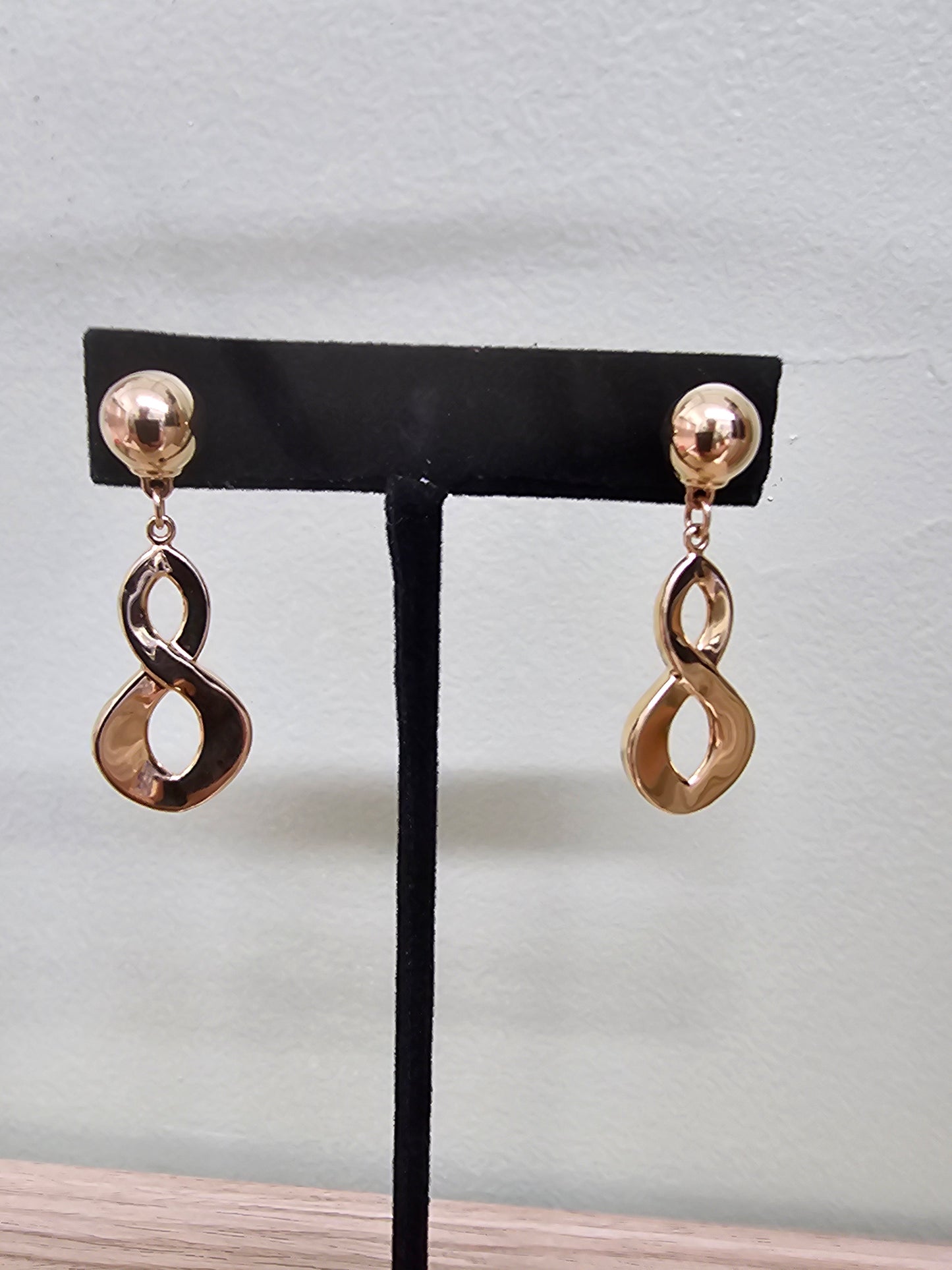 14k Gold Infinity Earrings 8 #21