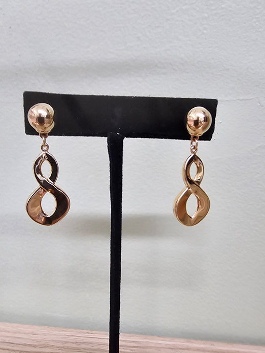 14k Gold Infinity Earrings 8 #21