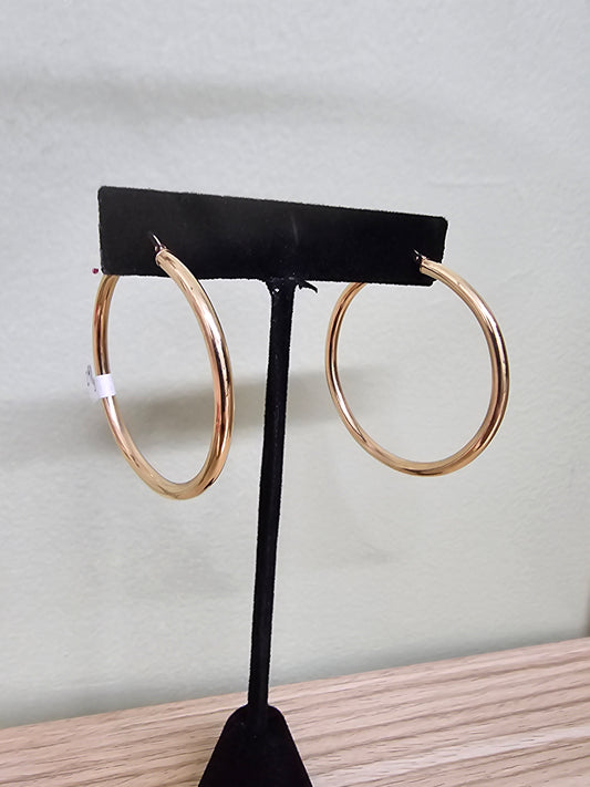 Hoop earrings 14K GOLD  #10