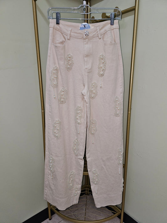 LETICIA BEIGE DENIM WOMEN JEANS #T