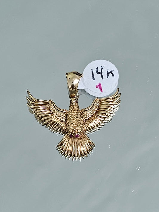 Eagle Pendant 14k Gold # 1