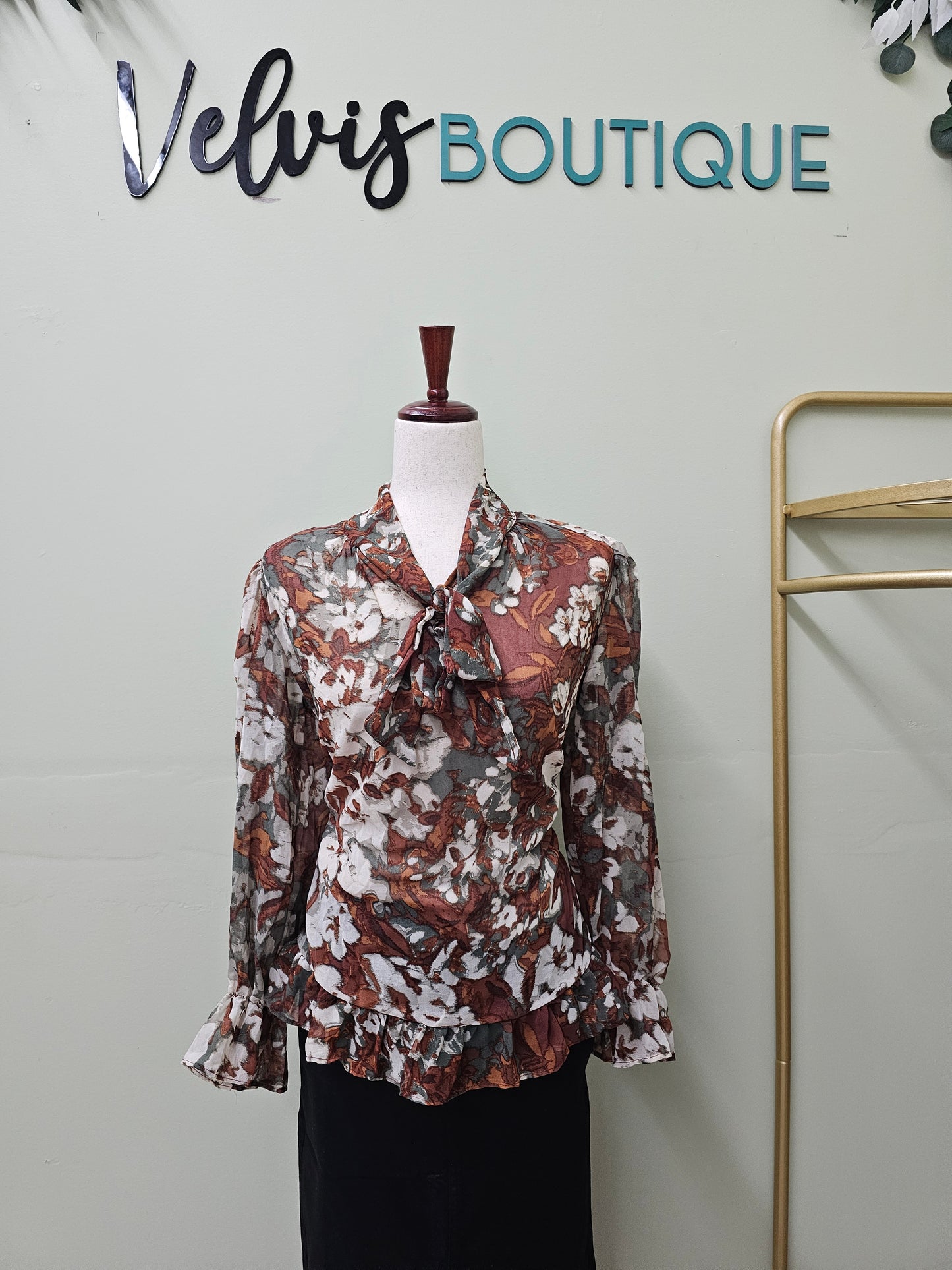 Brown Pie Women's  Blouse #T