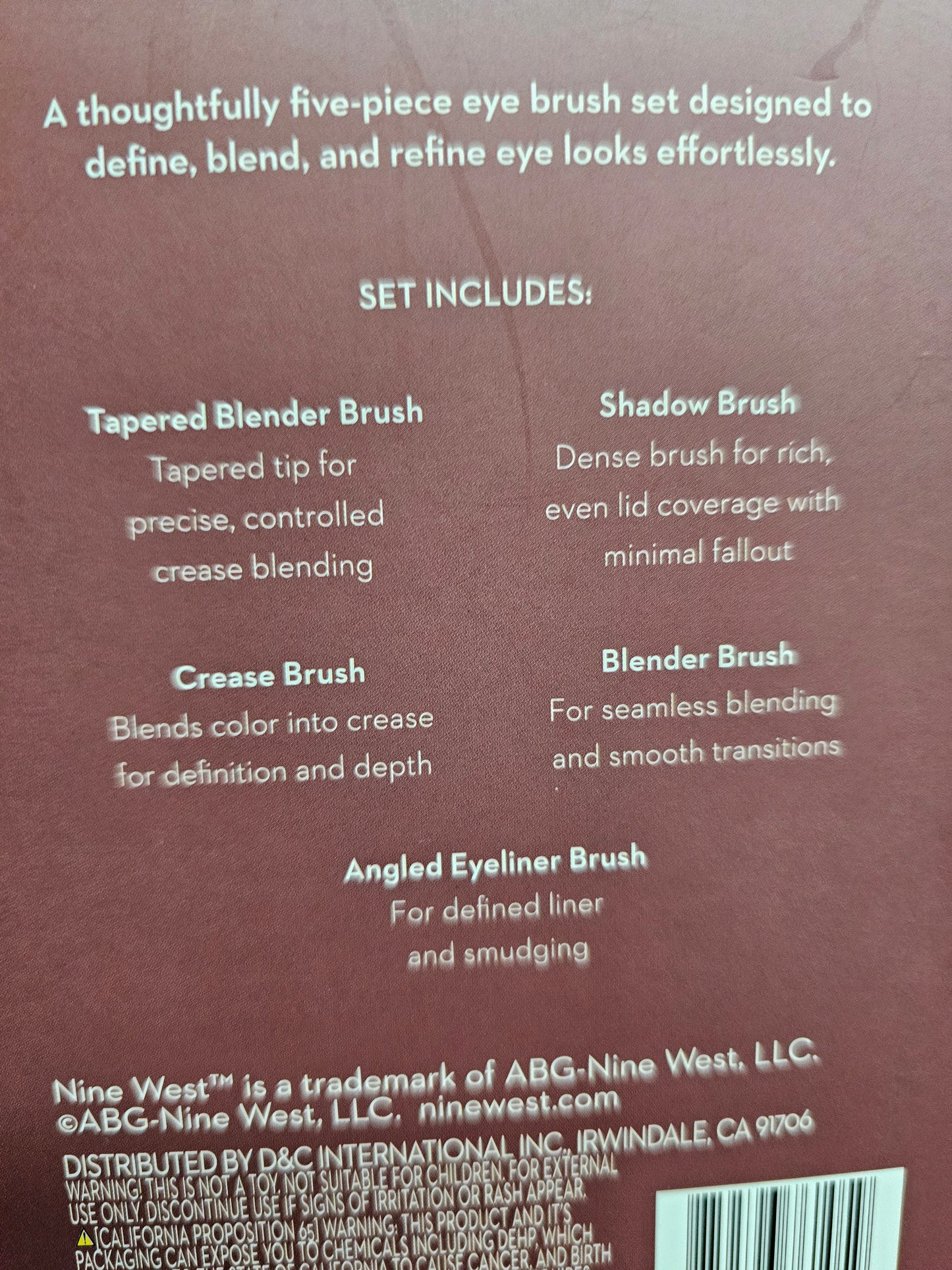 nine west brush set 5 pz