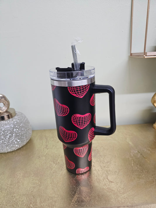 Red and black tumbler