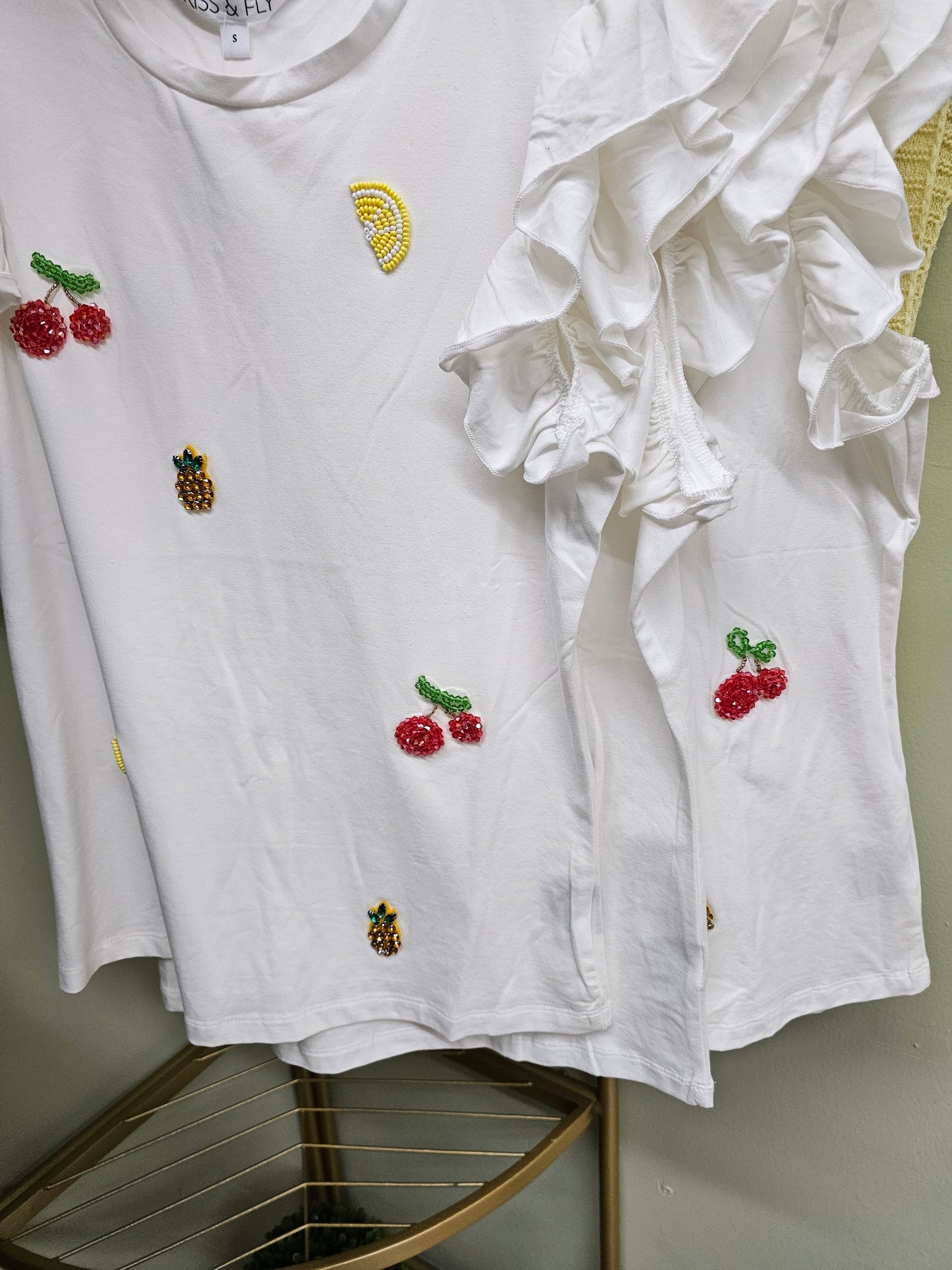 Summer Fruit Women White Blouse