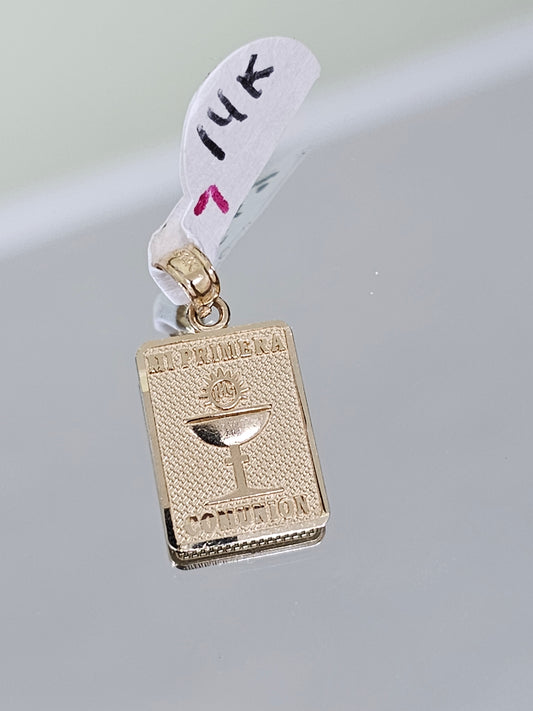 1st Communion Pendant 14k Gold #7